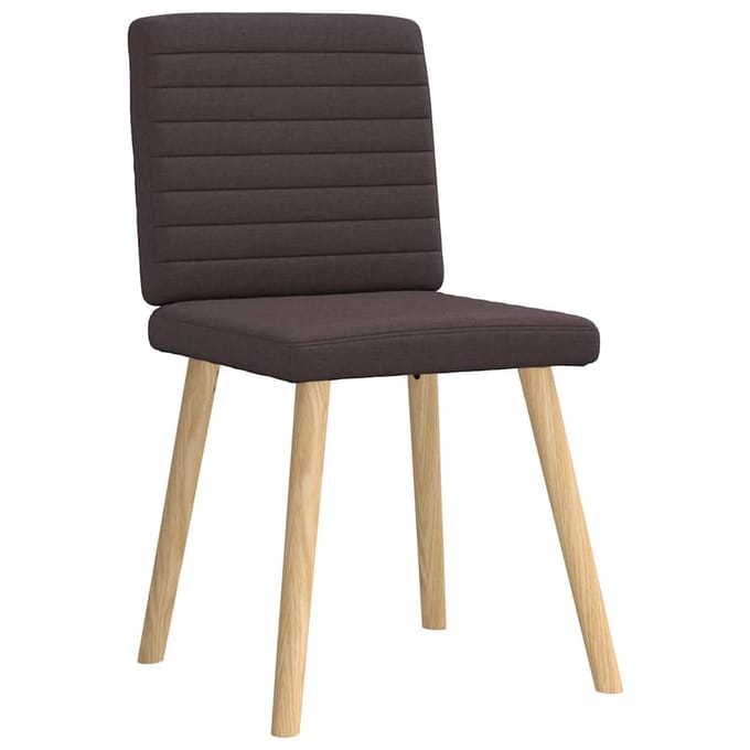 vidaXL Eetkamerstoelen 4 st stof donkerbruin