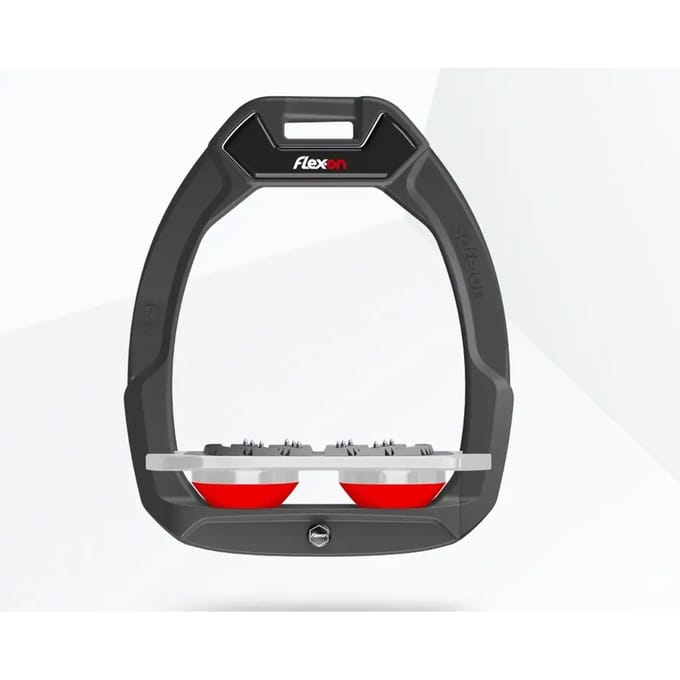 Veiligheidsstijgbeugels Plat Ultra Grip Antraciet/Grijs/Rood Flex-On Safe-On