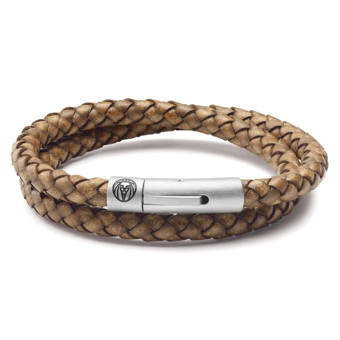 Collins | 6 mm Vintage Leren Wikkelarmband