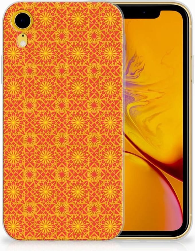 Apple iPhone Xr TPU bumper Batik Oranje