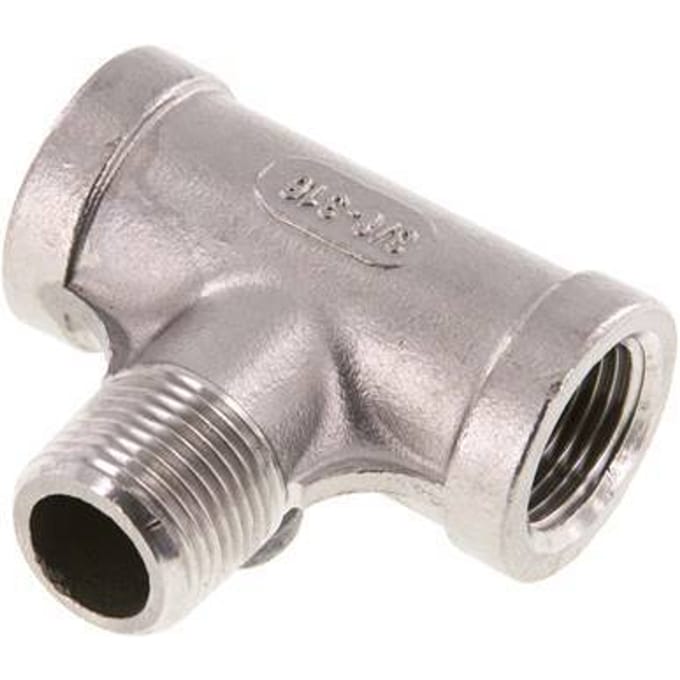 T-koppeling R3/8'' Buitendraad x Rp3/8'' Binnendraad 16 bar (224.8psi)