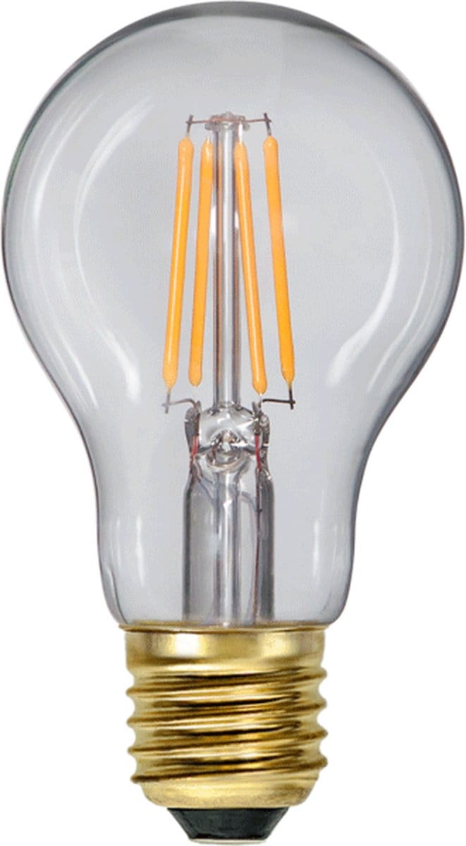 Standaard bol - E27 - 4W - Super Warm Wit <2200K - Dimbaar - Filament - Helder