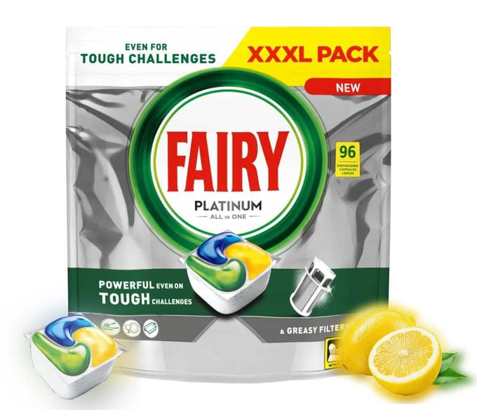Fairy Kapsules Voor Vaatwasser Platinum All In One Citroen 96 St.