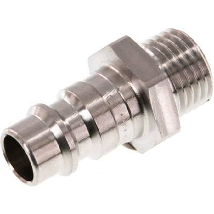 RVS 306L DN 7.2 (Euro) Luchtkoppeling Insteeknippel G 1/4 inch Buitendraad - CLP7-M-SSL-P-014