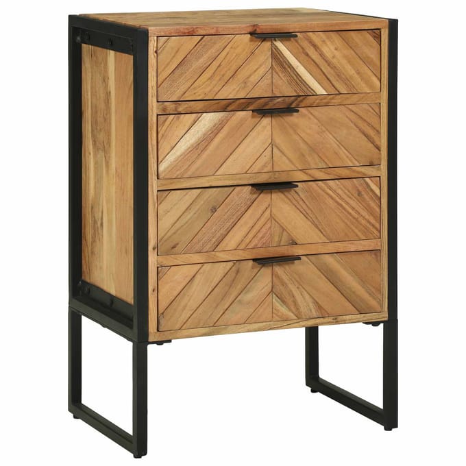 vidaXL - Dressoir - 70 - x - 35 - x - 75 - cm - Massief - acaciahout