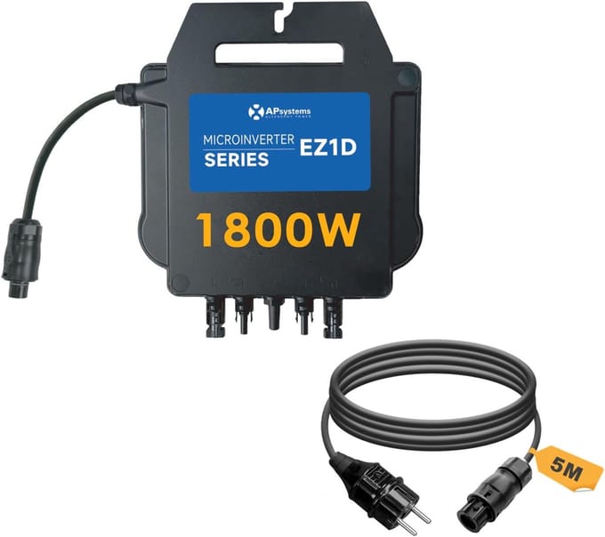 1800W Micro-omvormer Plug & Play met WiFi en Bluetooth voor Balkonkrachtcentrale
