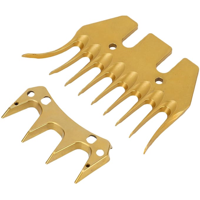 Schaapscheermachine Vervangmessen Gouden Kleur 9 Gebogen Tanden Hoog Koolstofstaal Vee Scheren beige