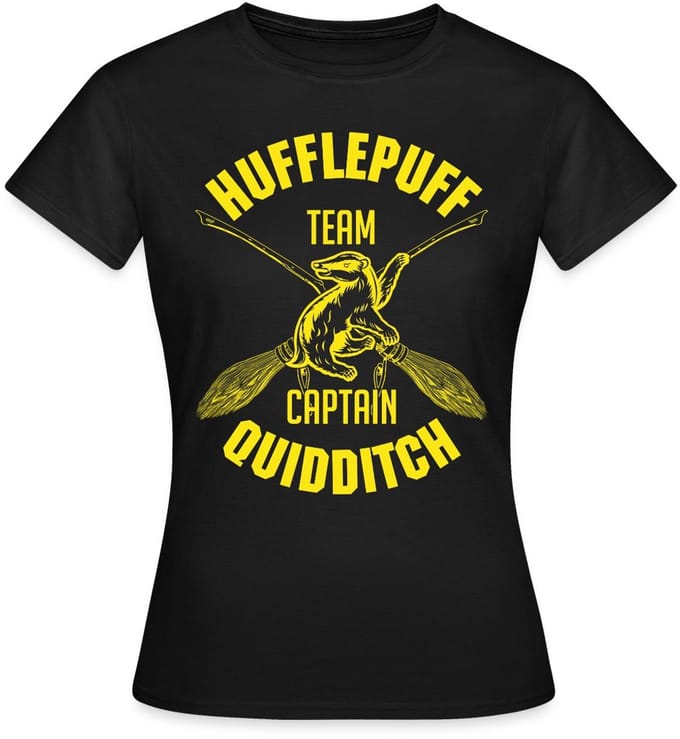 Harry Potter Hufflepuff Team Captain Quidditch T-Shirt Dames