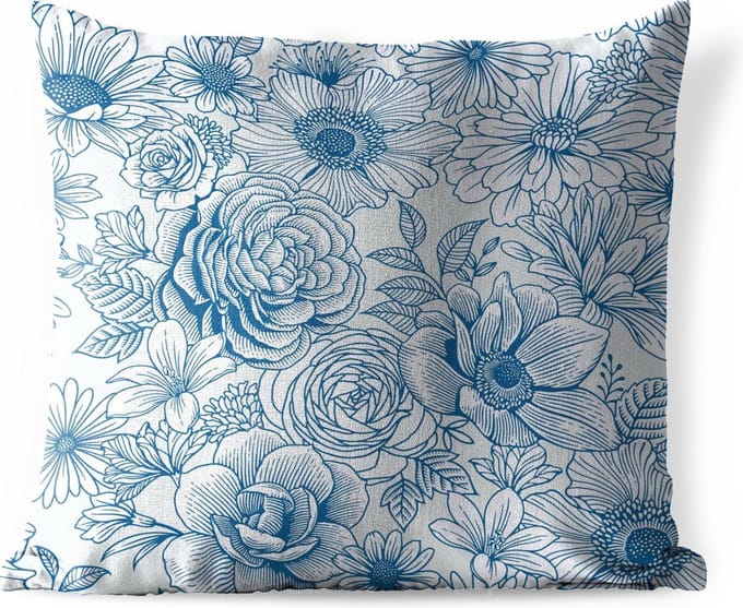 Buitenkussen - Rozen - Retro - Patronen - 45x45 cm - Weerbestendig