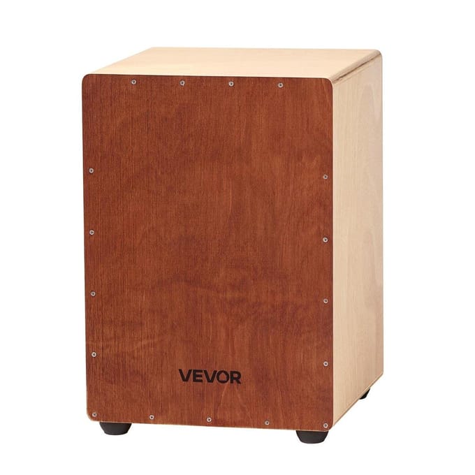 Cajón Boîte Percussion Instrument en Bois Bouleau avec Cordes de Caisse Claire