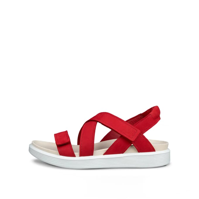 Ecco art. 238813 02466 sandaal dames rood nubuck klitteband maat 39