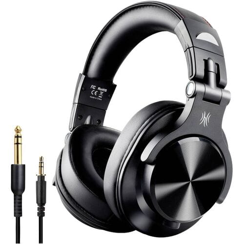 OneOdio Fusion A70 Over Ear headset Bluetooth Stereo Zwart High-Resolution Audio Headset, Zwenkbare oorschelpen DJ