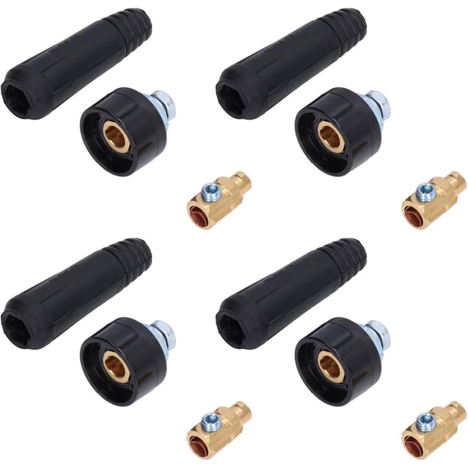 10 Set TIG Lasstroomkabel Paneelconnector Stekker Bus Snelkoppeling Adapter 1025 EU Stijl