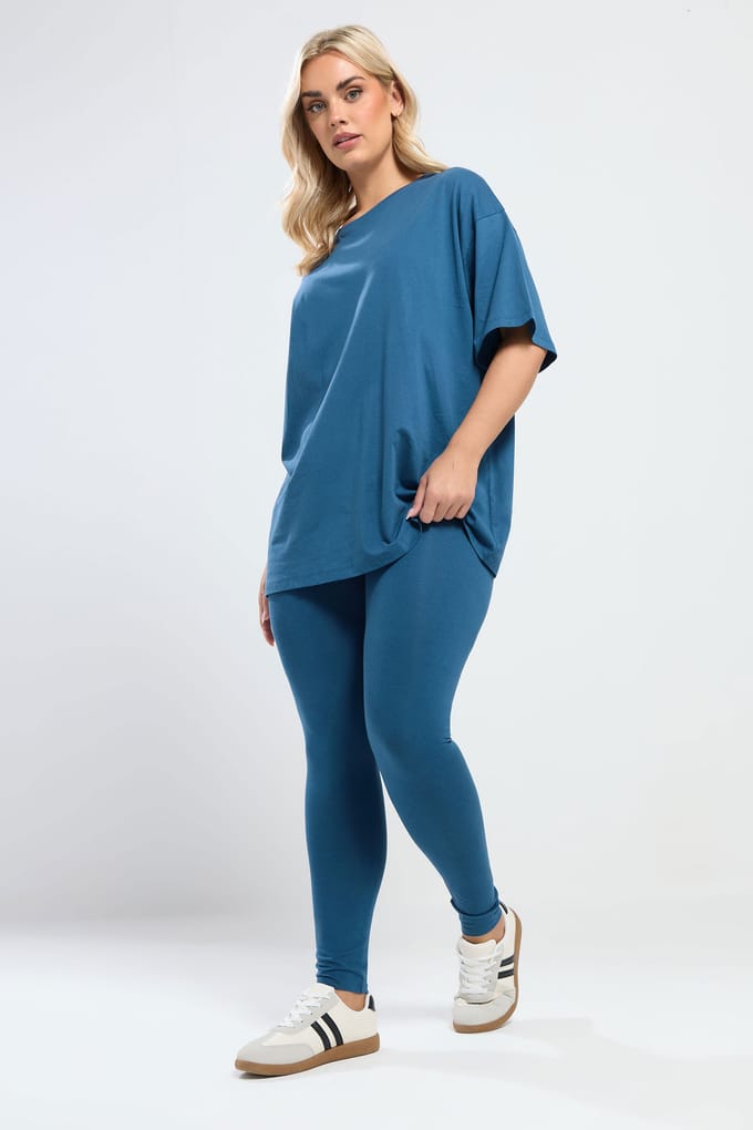 Yours Blue Leggings Size 42