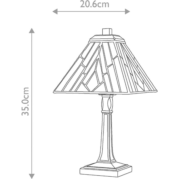 Elstead Lighting Tiffany LED Tafellamp Alderley | 1X E14 Max 40W | Dimbaar | Vintage Bronze