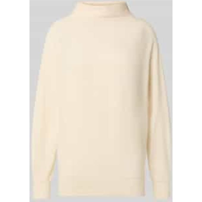 Gebreide pullover van viscosemix met opstaande kraag