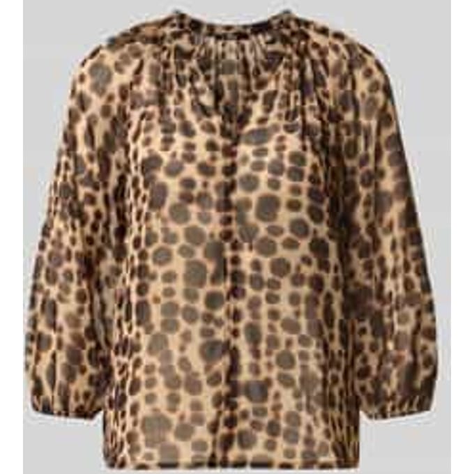 Regular fit blouse met serafinohals
