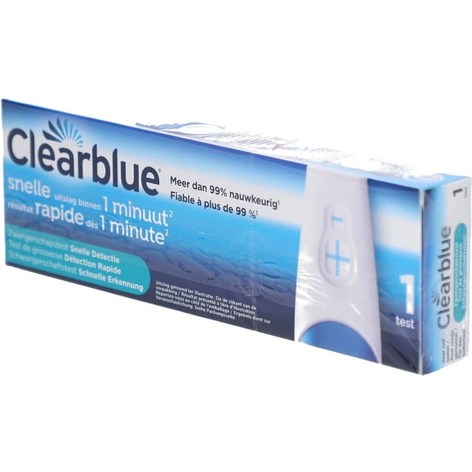 Clearblue Zwangerschapstest Snelle Detectie - Uitslag vanaf 1 Minuut - 1 Test