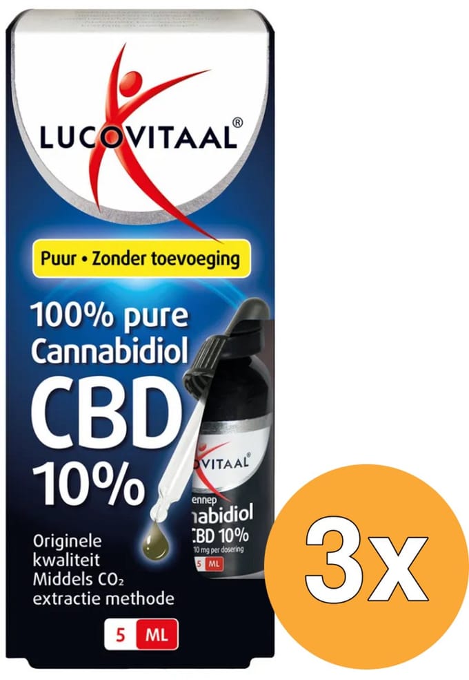 3x Lucovitaal CBD Olie 10% (5 ml)