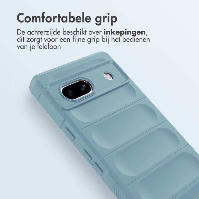 imoshion Hoesje - Geschikt voor Google Pixel 7a - EasyGrip Backcover - Lichtblauw