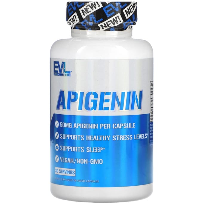 EVLution Nutrition, Apigénine, 50 mg, 30 gélules végétales