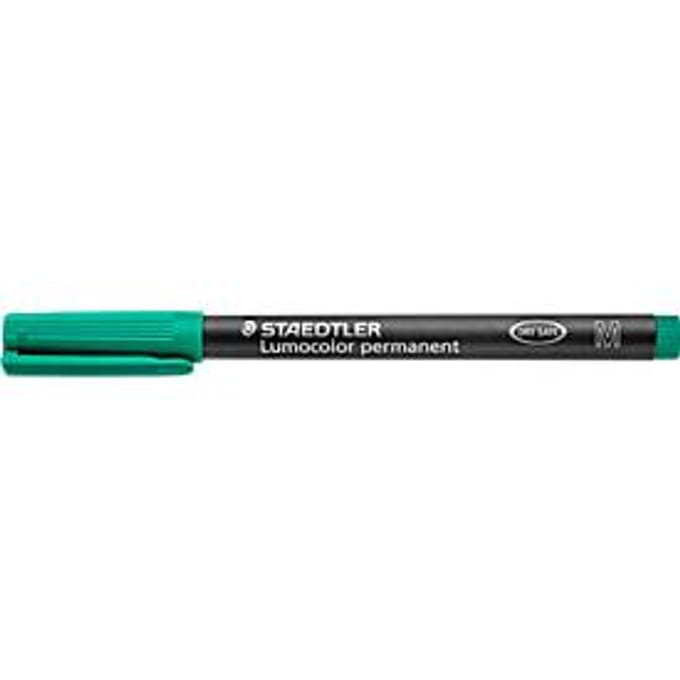 Viltstift Staedtler Lumocolor 317 permanent M groen - 10 stuks