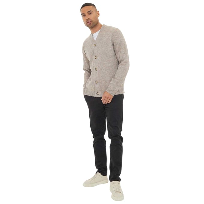 Threadbare Heren Nederlandse Cardigan (Charcoal Marl)