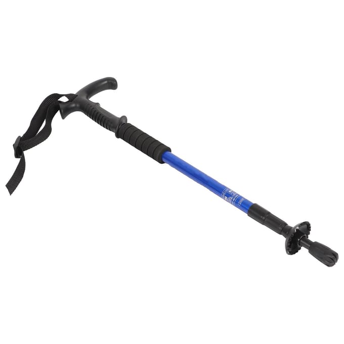 Wandelstok Schokbestendig Ultralicht 3 Secties Wandelstok met Verstelbare Hoogte black