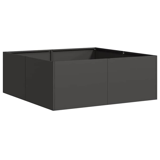 vidaXL - Plantenbak - 80x80x30 - cm - staal - zwart