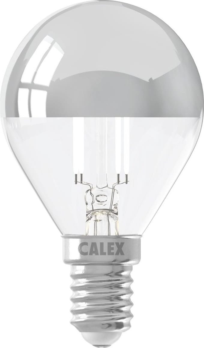 Calex E14 LED Kogellamp Chrome | 3.5W 250Lm 2700K | 220-240V 827 P45 | Dimbaar
