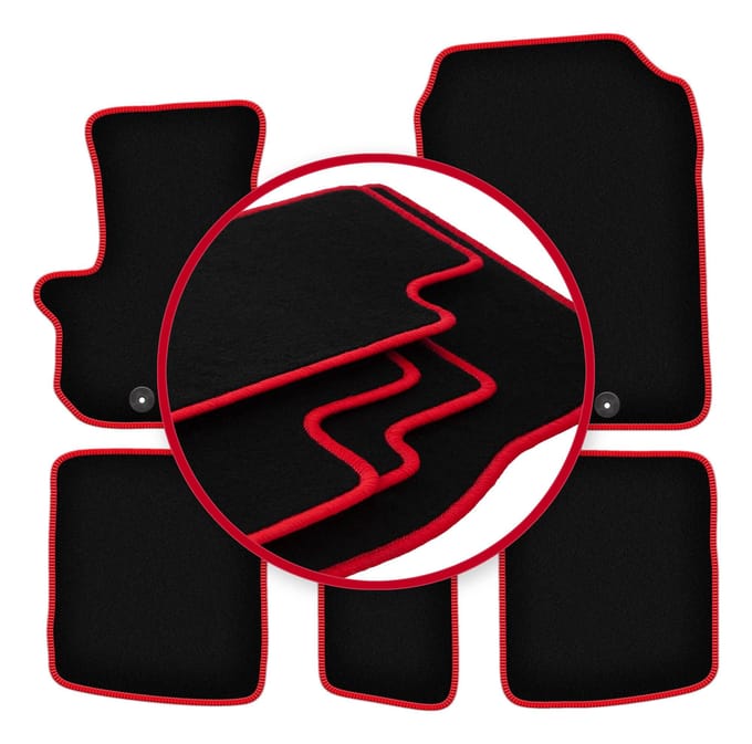 CARLUX-RED automatten voor: Toyota IQ hatchback (2009-)