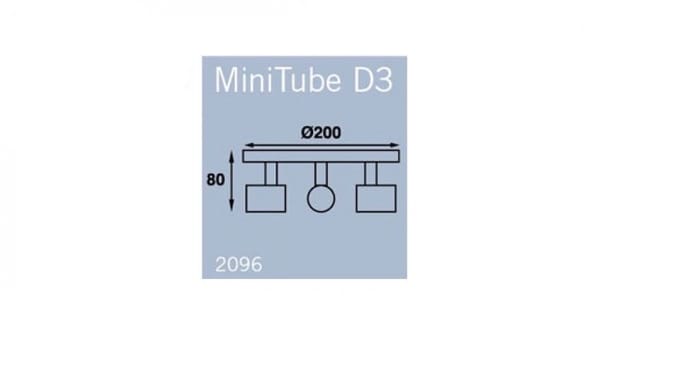 LED tube D3 plafonniere-3x6 LED's-1,3 Watt per LED.