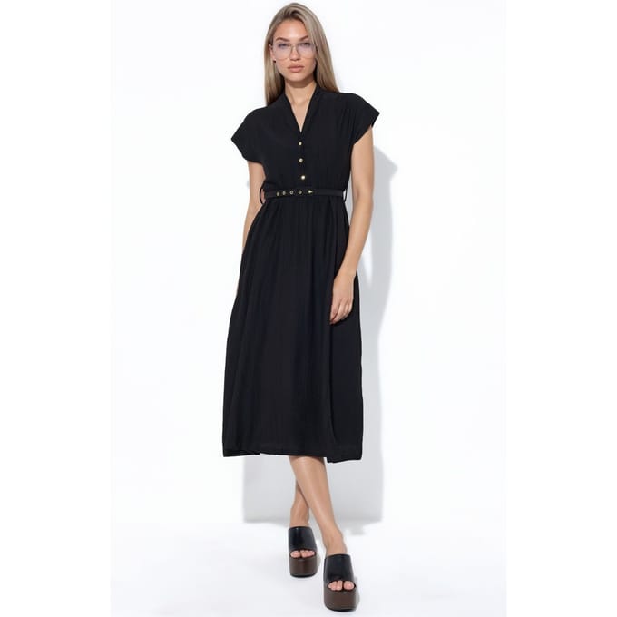 Textured Gelaagde Maxi Jurk