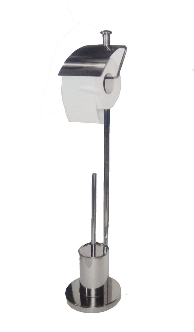 Galaxy Combi WC Rolhouder met Toiletborstel - Chroom