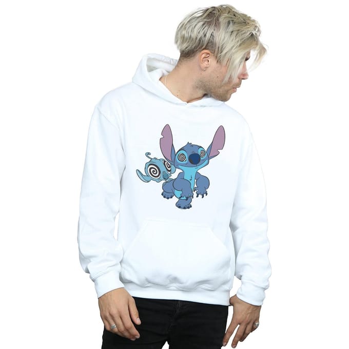Disney Heren Lilo en Stitch Hypnotized Hoodie (Wit)