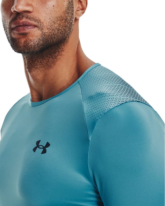 Ua Armourprint Ls-Blu Size : SM