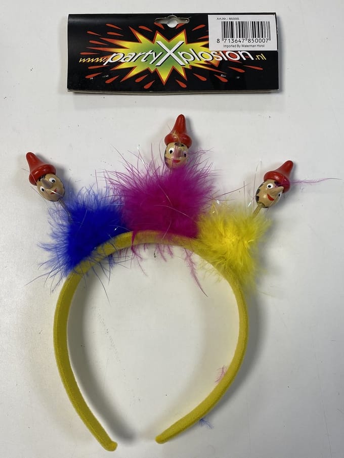 Diadeem met 3 pierrots
