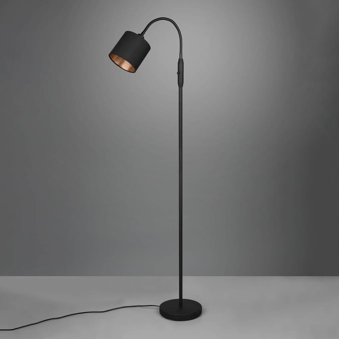 REALITY TOMMY - Vloerlamp - Zwart mat - excl. 1x E14 4 W - Bewegingssensor