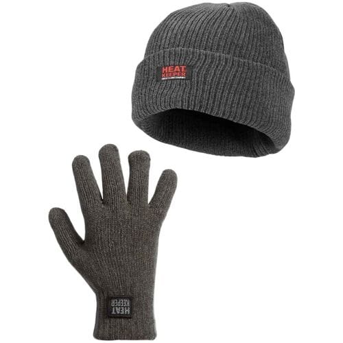 Heatkeeper Dames Winter Set Chenille - Muts + Handschoenen Dark Grey