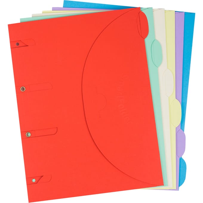 Smartfolder geperforeerde opbergmappen A4 assorti 6 stuks