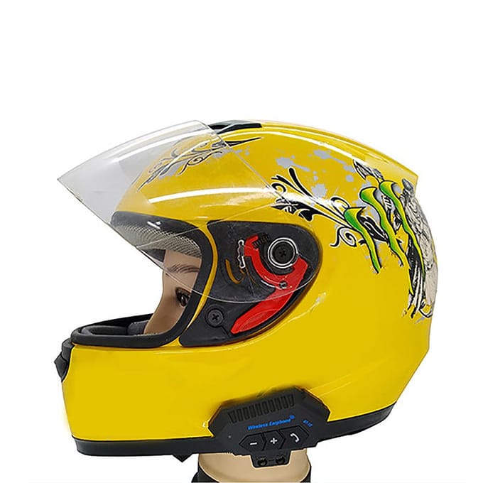 BT12 Motor-BT-headset Helm-headset met microfoon Motor-BT-intercom voor telefoongesprekken zwart