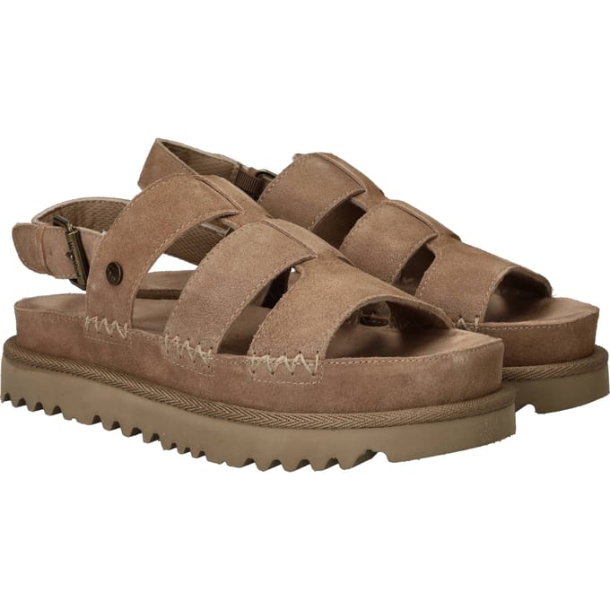 Warmbat Wenlock Suede Dames Sandalen - Stone