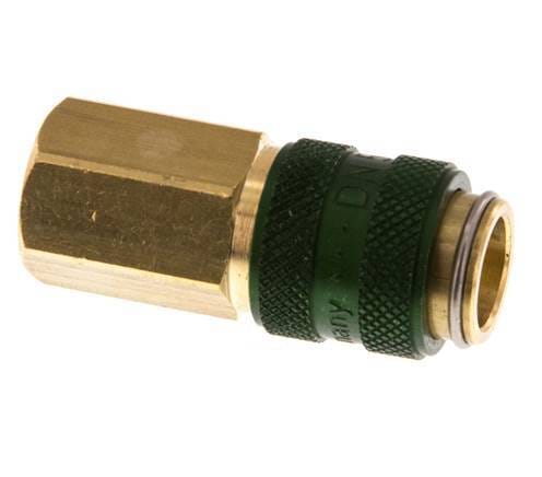 Messing DN 5 Groen Luchtkoppeling Snelkoppeling G 1/8 inch Binnendraad