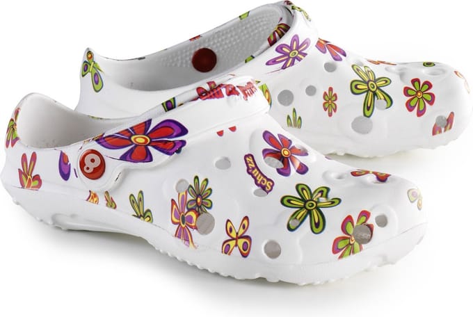 Schu'zz Schuzz Damen Clog Badeschuhe Globule Femme imprimé Pop flower / Multicolor-38