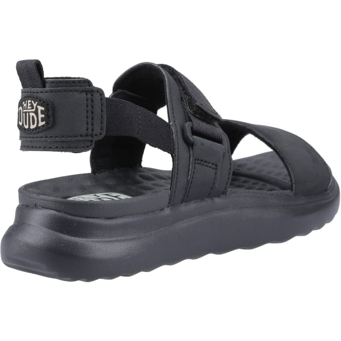 HEYDUDE Collins Mono Sport Textiel Dames Sandalen Zwart
