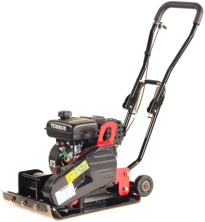 Trilplaat 11 kN 3 pk benzine bodemplaat 48 x 32 cm Torros TPT1102
