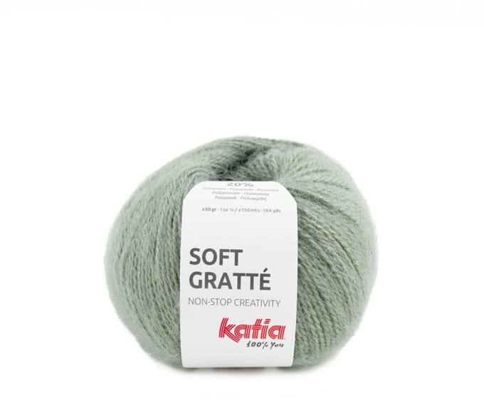 Katia Soft Gratté - 61 saliegroen - Mohair-Look Acryl Garen