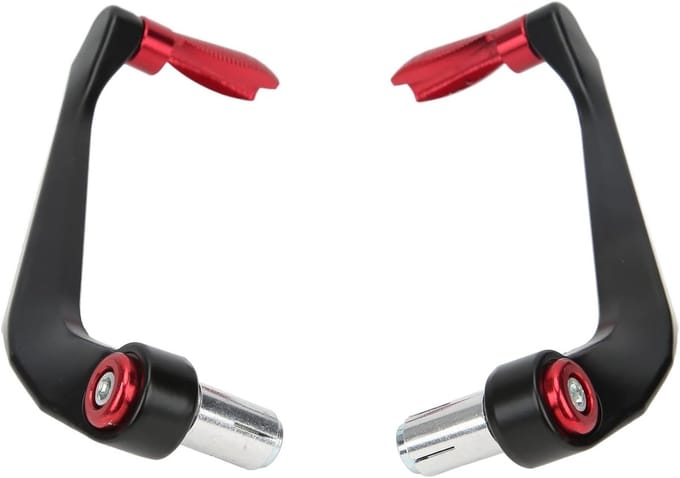 Aluminium Set van 2 Motorrem- en Koppelinghefbomen Beschermers voor Mountainbikes - Rood, Duurzaam en Lichtgewicht