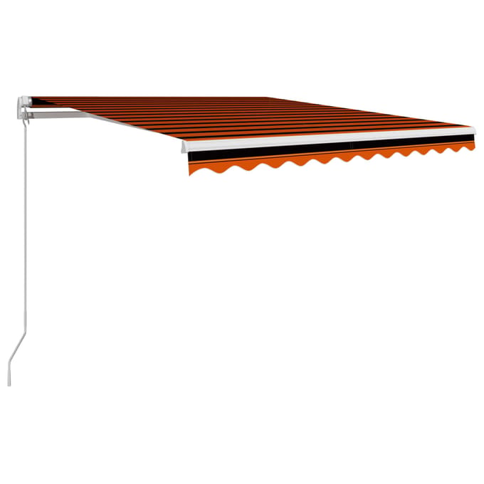 vidaXL - Uitschuifbare - luifel - Oranje - en - Bruin - 350 - x - 250 - cm