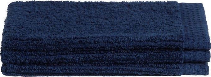 Seahorse Ridge washand 16 x 21 cm Blauw (per 3 stuks)